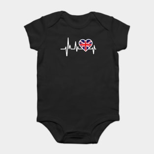 Britain Heartbeat Flag Baby Bodysuit